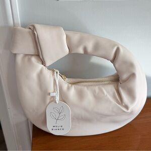 New Alexandra Cream Vegan Melie Bianco Top Knot Purse